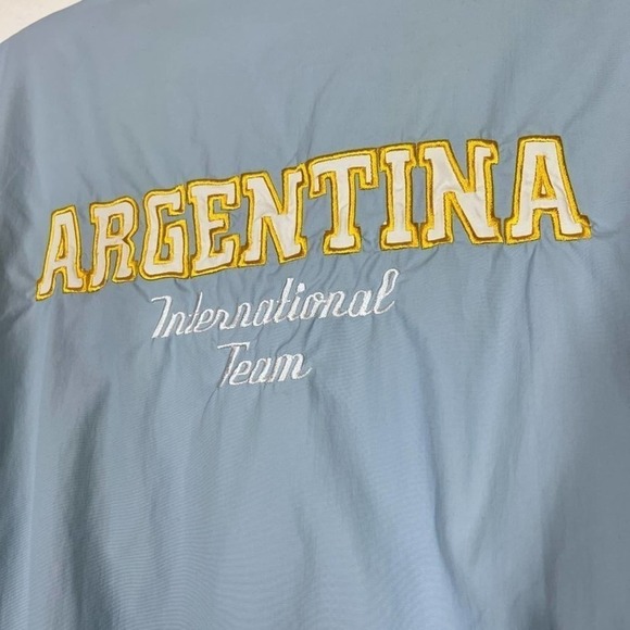 Vintage Argentina Soccer Jacket Embroidered Blue Y2K - Picture 8 of 15